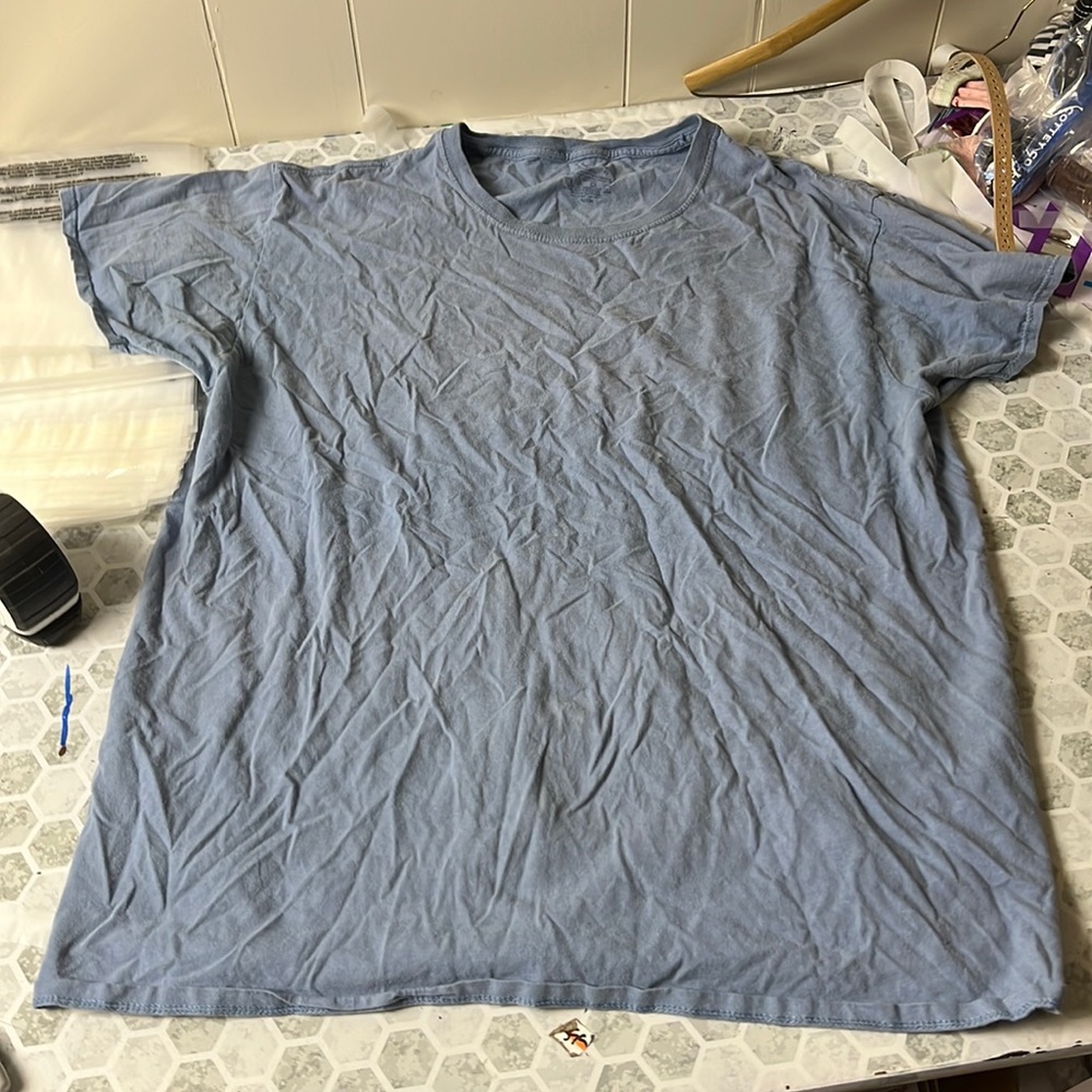 Fruit of the Loom Large Blue Short Sleeve T Shirt
